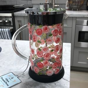 Manna French Press Rose Pattern NWT